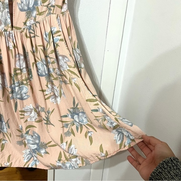ARITZIA Talula Bayberry Blush Pink Floral Babydoll Mini Summer Dress Size XS - Picture 6 of 9